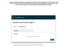 Tablet Screenshot of powerschool.eastonsd.org